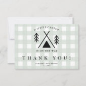 Camping baby shower - Dank u Bedankkaart (Voorkant)