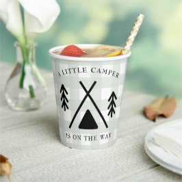 Camping baby shower papieren bekers
