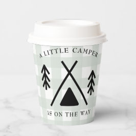 Camping baby shower papieren bekers