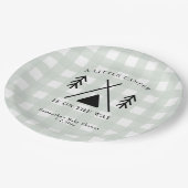 Camping baby shower papieren bordje (Gekanteld)