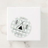 Camping baby shower - Pop het! Als ze pop! Bedankjes Labels (In situ)