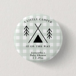 Camping baby shower ronde button 3,2 cm