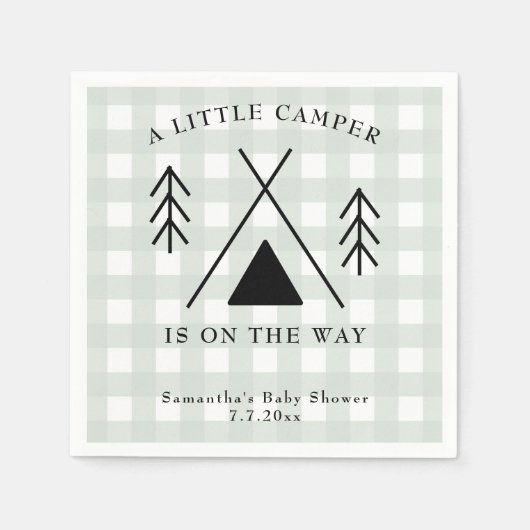 Camping baby shower servet (Voorkant)