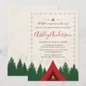 Camping Baby shower Uitnodiging (Voorkant / Achterkant)