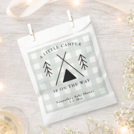 Camping baby shower vertaling bedankzakje