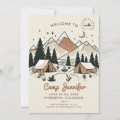 Camping Bach Stamp 3-daagse vrijgezellenfeest Kaart (Voorkant)