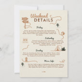 Camping Bach Stamp 3-daagse vrijgezellenfeest Kaart (Achterkant)