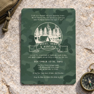 Camping Bachelor Party Camouflage Buitenthema Kaart