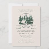 Camping Bachelor Party Rustieke Bossen voor Groom Kaart (Voorkant)