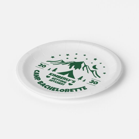 Camping Bachelorette-feest Papieren Bordje (Gekanteld)