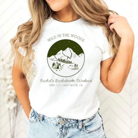 Camping Bachelorette gepersonaliseerd T-shirt