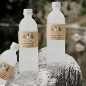 Camping Bachelorette gepersonaliseerde kraft tan r Waterfles Etiket