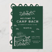 Camping Bachelorette Meisjes Trip Glamping Bach Kaart (Voorkant / Achterkant)