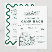 Camping Bachelorette Meisjes Trip Glamping Bach Kaart (Voorkant / Achterkant)