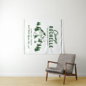 Camping Bachelorette Party Achtergrond Tapestry Wandkleed (In Situ (horizontaal))