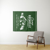 Camping Bachelorette Party Achtergrond Tapestry Wandkleed (In Situ (horizontaal))