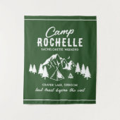 Camping Bachelorette Party Achtergrond Tapestry Wandkleed (Voorkant)