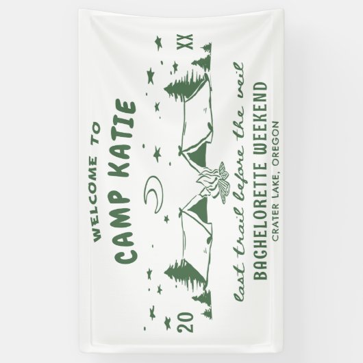 Camping Bachelorette Party Banner (Verticaal)