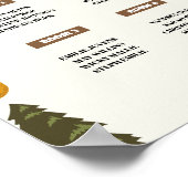 Camping Bachelorette Party Cabine Opdracht Onderte Poster (Hoek)