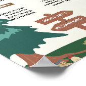 Camping Bachelorette Party Cabine Opdracht Onderte Poster (Hoek)