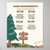Camping Bachelorette Party Cabine Opdracht Onderte Poster (Voorkant)