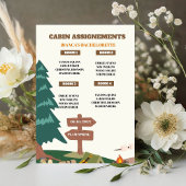 Camping Bachelorette Party Cabine Opdracht Onderte Reclamebord Met Voetstuk