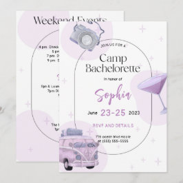 Camping Bachelorette Party Invitation Card Kaart