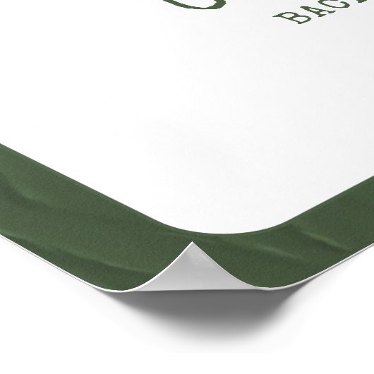 Camping Bachelorette Party Modern Welkomstbord Poster (Hoek)