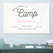 Camping Bachelorette Party Ouder Custom Spandoek (Beurs)