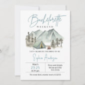 Camping Bachelorette Party Weekend Uitnodiging (Voorkant)
