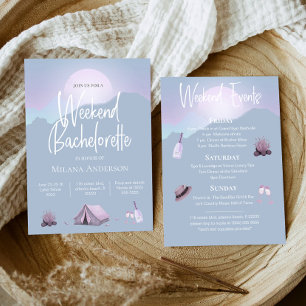 Camping Bachelorette Party Weekend Uitnodiging