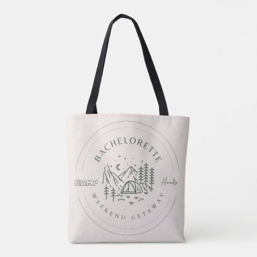Camping Bachelorette Weekend Route Tote Bag (Achterkant)