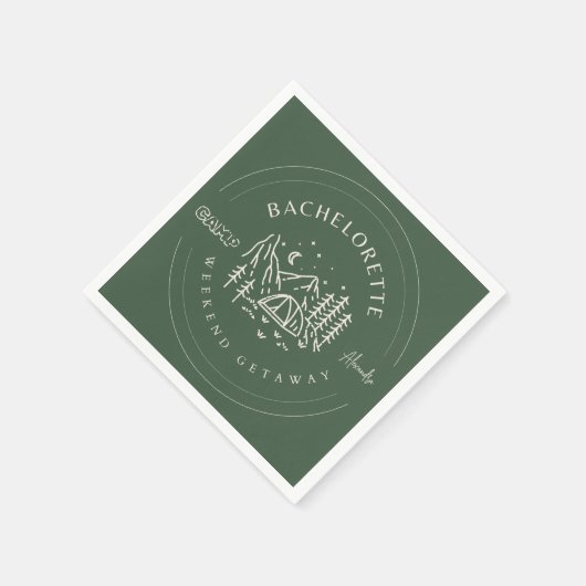 Camping Bachelorette Weekend Servet (Hoek)