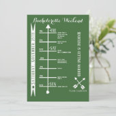 Camping Bachelorette Weekend Uitstapje Reisplan Kaart (Staand voorkant)