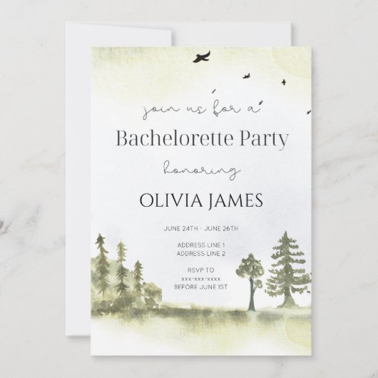 Camping bachelorette weekendroute kaart (Voorkant)