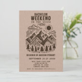 Camping Bachelorfeest Kaart (Staand voorkant)