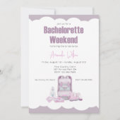 Camping Backpack Bachelorette Party Invitation Kaart (Voorkant)