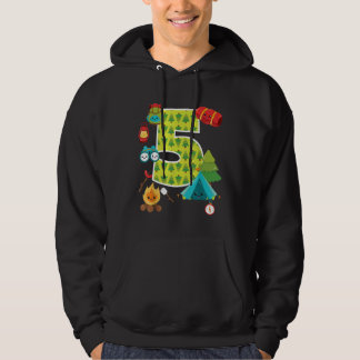 Camping Backyard Sleepover 5 jaar oude vijfde verj Hoodie