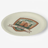  Camping Badge Gepersonaliseerd Papieren Bordje (Gekanteld)