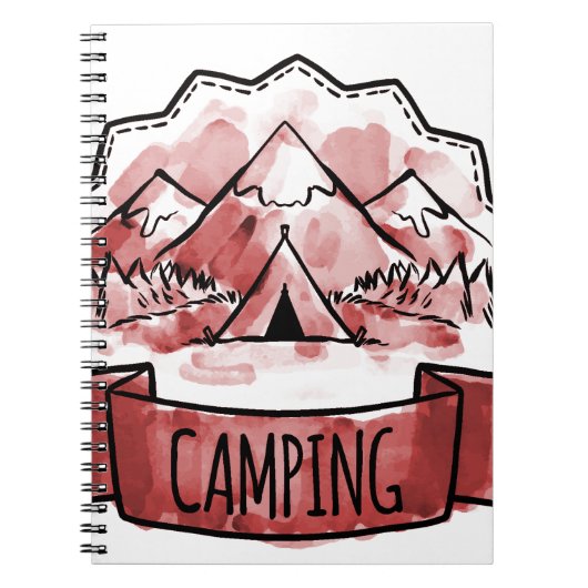 Camping Badge Notitieboek (Voorkant)