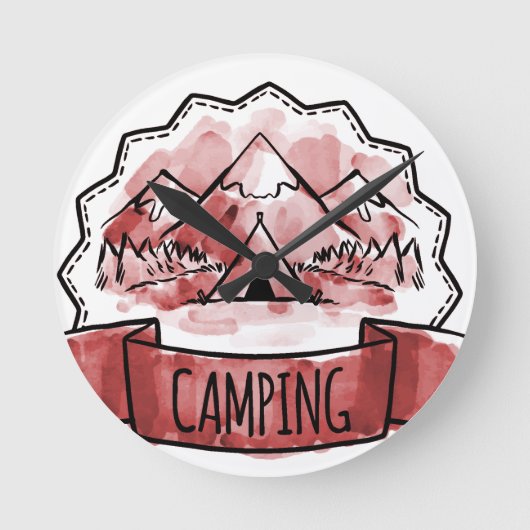 Camping Badge Ronde Klok (Voorkant)
