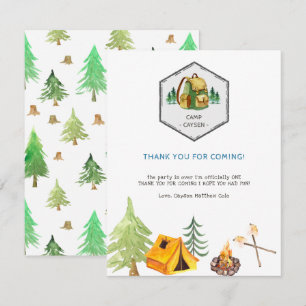 Camping Badges & Icons   Verjaardag Bedankt RSVP Kaartje
