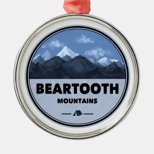 Camping Beartooth Mountains Montana Wyoming Metalen Ornament (Voorkant)