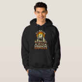 Camping Because Hotels Are For Tourists Funny Camp Hoodie (Voorkant volledig)