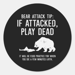Camping Beer Aanval Tip Grappig Wandelende Kampeer Ronde Sticker