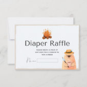 Camping Beer Baby shower Diaper Raffle Card Kaart (Voorkant)