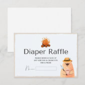 Camping Beer Baby shower Diaper Raffle Card Kaart (Voorkant / Achterkant)