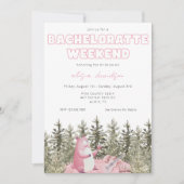 Camping Beer Bachelorette Party Invitation Kaart (Voorkant)