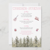Camping Beer Bachelorette Party Invitation Kaart (Achterkant)