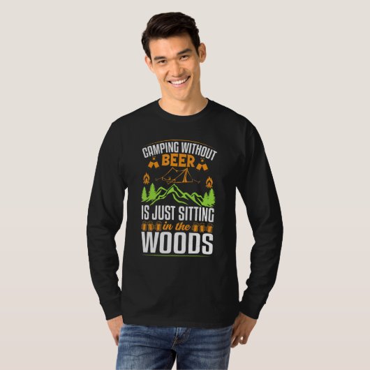 Camping Beer Dad T-shirt (Voorkant volledig)